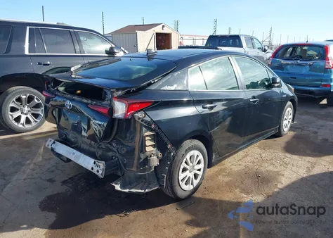 2019 Toyota Prius Le from USA, damaged, VIN JTDKARFU2K3072789